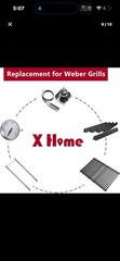 X Home 21.5-Inch Heavier Flavorizer Bars Replacement for Weber Genesis Silver wi