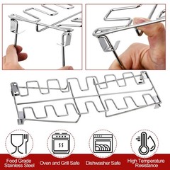 Afarnook 4 Pcs Chicken Leg and Wing Rack for Grill 14 Slots Drumsticks…