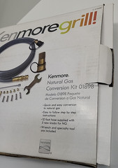 Kenmore Grill Natural Gas Conversion Kit 01898 w/ 10′ Hose 5 Burner Knobs +Tools