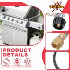 Propane Regulator with Hose for Napoleon Grills – Type-1 QCC1 Replacement, Gas G
