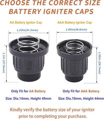 2Pcs AA Battery Push Button Ignitor Caps, Only Compatible with AA Battery Dia…