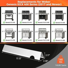 QuliMetal 66033 Flavorizer Bars for Weber Genesis II E-410/E-415/E-435