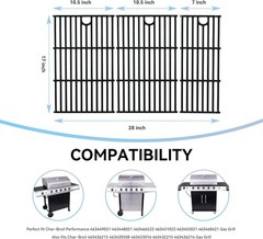 17″ Grill Grates for Charbroil Performance 5 Burner 463448021 463449021 46345…