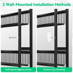 Behind The Door Narrow Bookshelves Pantry Spice Rack 5-Tier Slim Metal Space-…