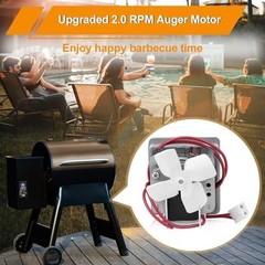 2.0RPM Auger Motor Replacement for Wood Pellet Grills & Smokers – Universal Fit