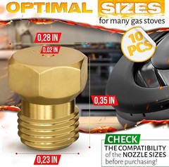 Natural Gas Orifice Conversion Kit – Propane Orifice Kit 10 Pcs Brass Jet Noz…