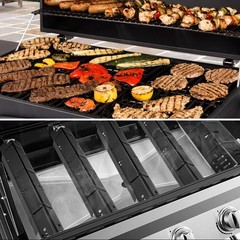 Grill Heat Plate Porcelain Steel 5pc Set 15 1/4 Inch For DynaGlo Burner