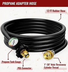F273704 12 Ft Propane Heater Hose POL Fitting ..