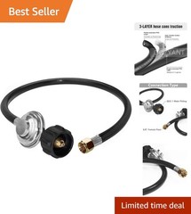 Universal LP Gas Regulator & Hose – Essential Replacement for Outdoor Grills