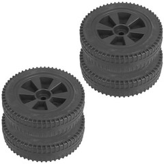 4Pcs Reusable Black Grill Replacement Wheels for Bbq Cart Smooth Swivel Casters