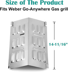 Stainless Steel Flavorizer Bar for Weber 1141001 Go-Anywhere Gas Grill