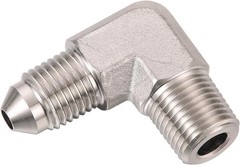 3AN Male Flare to 1/8 NPT Pipe Male 90 Degree Stainless Steel 3AN to 1/8 NPT