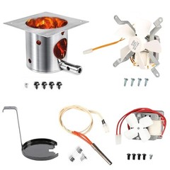 QuliMetal SUS304 Fire Burn Pot and Hot Rod Ignitor Kit, Induction Fan, 2.0 RP…