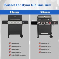 DGH474CRP DGF493BNP Grill Grates 3pcs 16 4/9″ L in total for 5 burner, Black