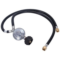 Propane Regulator Y-Splitter Kit, 2 Feet Double Hose Outlet