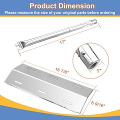 Repair Kit For Ducane 3 Burner 3100 3200 3400 DUCHD1 Gas Grill Heat Shield 17″
