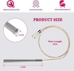 Essential 2-Pack Grill Igniter Rods for Pit Boss & Camp Chef Models with Fuses