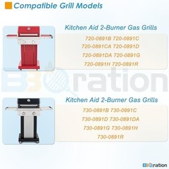 KitchenAid Grill Heat Plates Replacement 2-Pack Porcelain Steel