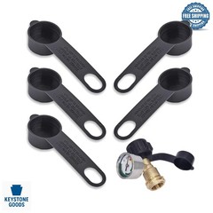 5-Pack Universal Propane Dust Caps for Filler Valves & Gauges