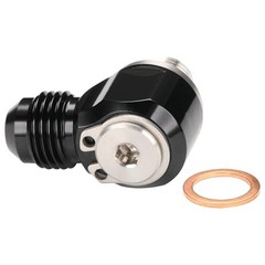 6AN Male Flare Banjo to M10x1.0 Stainless Steel Banjo Bolt 6AN to M10x1.0 Black