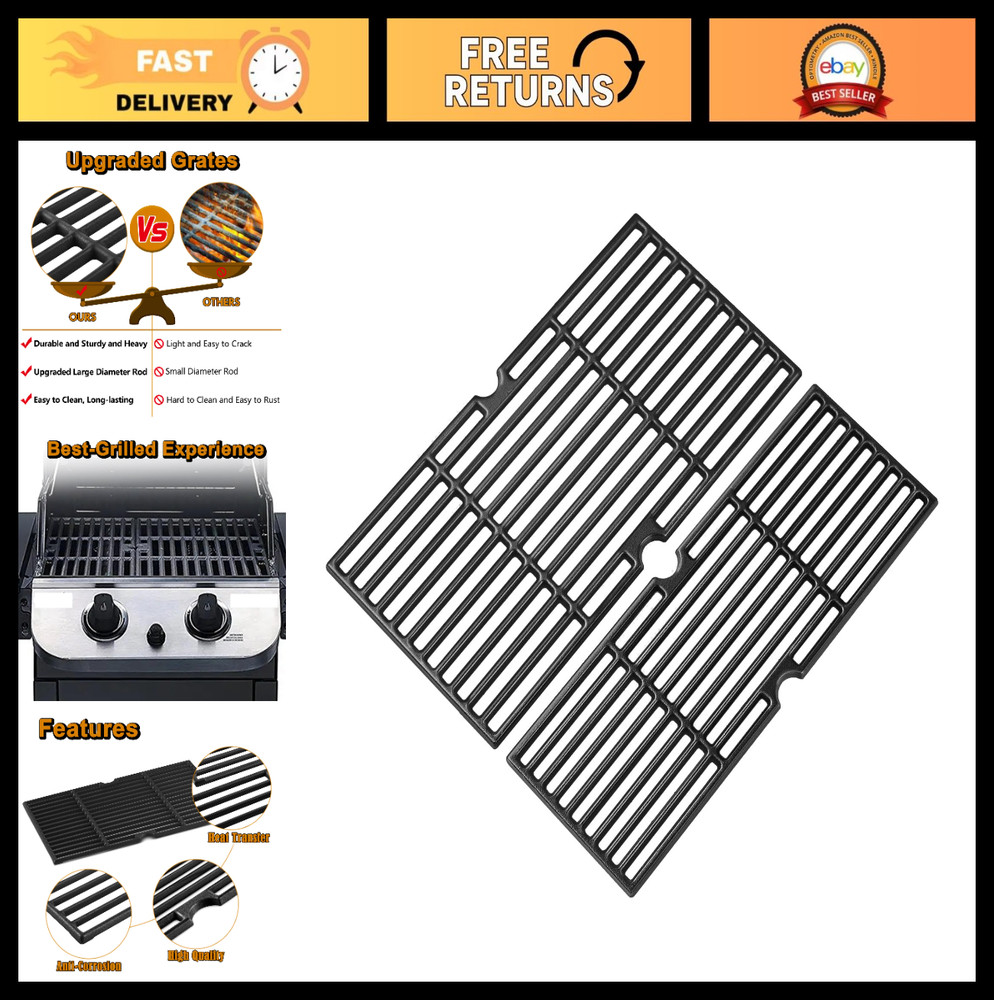 Replacement Grill Grates for 2 Burner Gas Grill – Compatible Cooking Parts