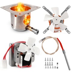 Fire Burn Pot Hot Rod Ignitor Upgraded 2.0 RPM Auger Motor,Induction Fan Wood