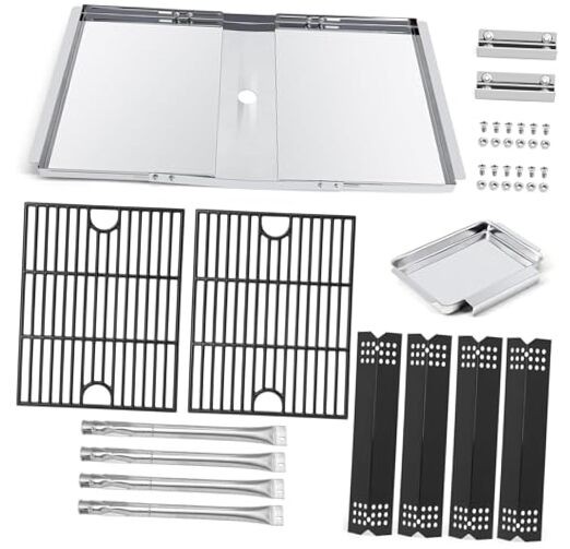 Grill Replacement Parts for Grease Tray & Grates & Heat Plates & Burners