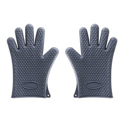 Heat Resistant Silicone Gloves for Kitchen Baking and For Outdoor BBQ One Pair