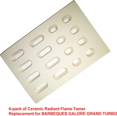 6-Pack Universal Replacement Heat Plate Flame Tamer, Ceramic Brick Flame Tamer,