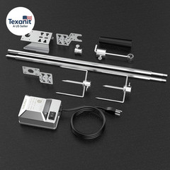 Universal BBQ Grill Rotisserie Kit with 110V Electric Motor for Gas Grills – 45″