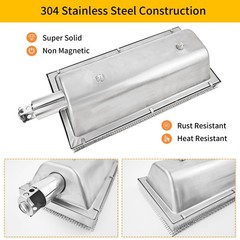Beurbcikue Ceramic Infrared Side Burner for Napoleon Prestige 500 665 Silver