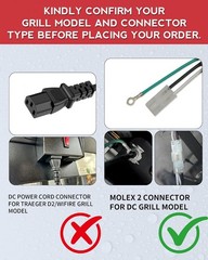 6 ft AC Power Cord for Traeger, Pit Boss, Camp Chef, Z-Grills