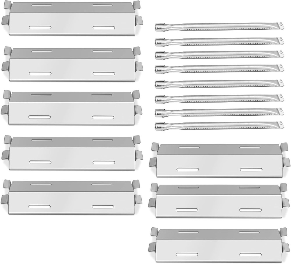 Gas Burner and Heat Plate Shield Stainless Steel Grill Replacement Parts for …