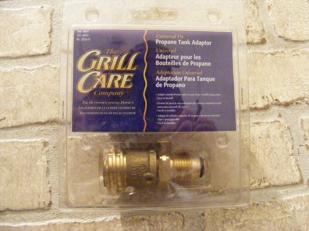 Grill-Care Universal Propane Tank Adaptor Adapts Standard Valve to New Type
