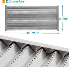 Stainless Steel Grill Emitter 18 7/16 for Charbroil Commercial Tru-Infrared 3pc
