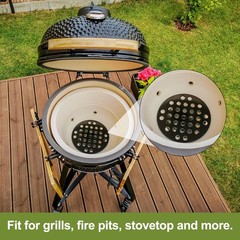 Cast Iron Fire Grate, 3.9″ Round BBQ Grill Grate Replacement High Heat Charco…