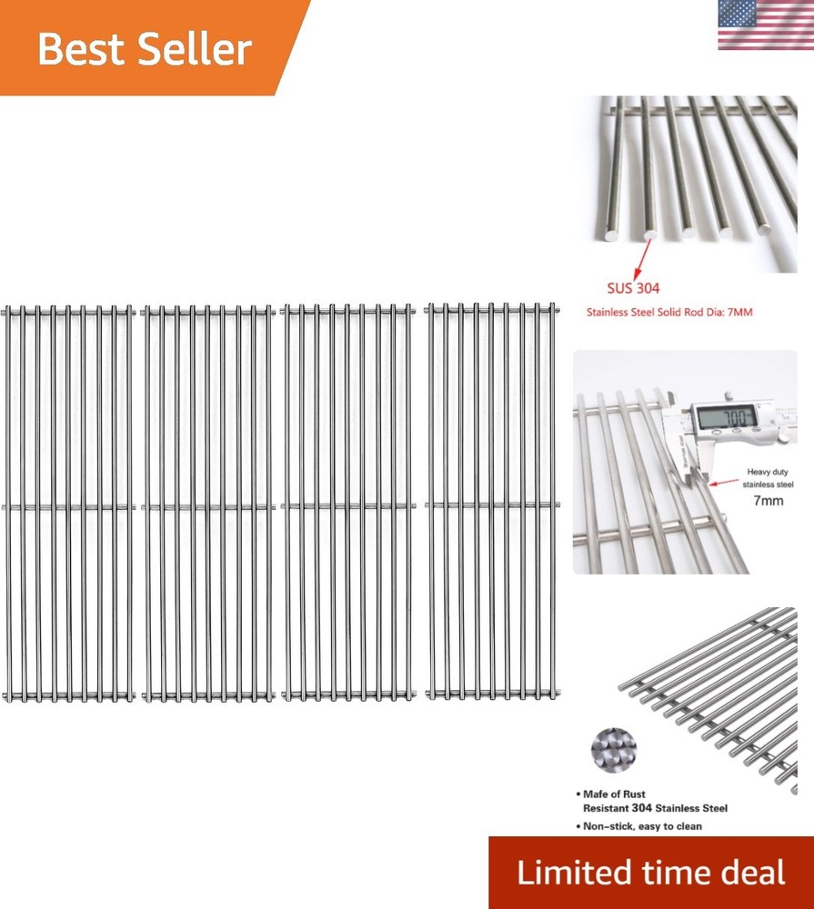 19 3/4″ Stainless Steel Grilling Grates for Chargriller BBQs – 4 Pack