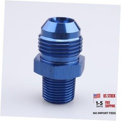 Male 3/8″ NPT to -10 AN Flare Adapter 10AN to 3/8 NPT flare to NPT blue