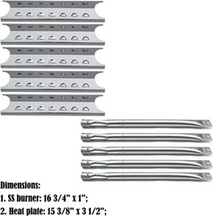 DG194 Replacement Parts Kit for Master Forge 5 Burner Gas Grill, Stainless Steel