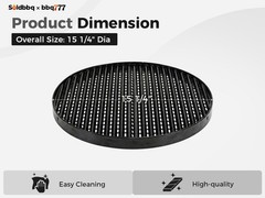 15 1/4″ Porcelain Steel Cooking Grate Parts for Charbroil The Big Easy TRU-Sm…