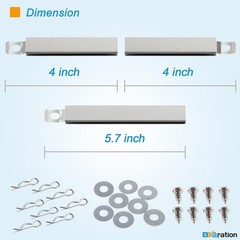 BBQration Universal Adjustable Carryover Tubes for Charbroil, 4-Pack, silver