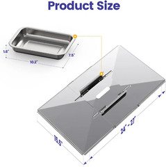 Grill Grease Tray Set, Stainless Steel Grill Replacement Parts