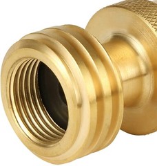 Adapter Converts Propane LP TANK POL Service Valve to QCC (Type 1) Outlet Brass