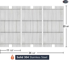 Hongso Grill Grates for Viking Grill VGBQ 30″ T, replacement parts 54911
