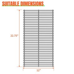 1 Pack 91301 Gas Grill Steel Wire Rock Grate Grids Parts for Amberlight,for C…