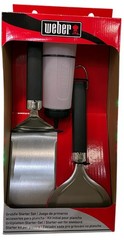 Weber, 6777, Starter, 3PC, Griddle Tool Set, Silver
