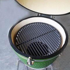18.2” Cast Iron Cooking Grates Replacement for Large Kamado Grill – Durable & He