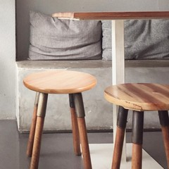 Solid Wood Round Stool Seat Replacement Wooden Top Easy Clean Home Kitchen