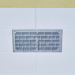 Foundation Vent 16×8 Aluminum Wall Mount Grill Screen Damper Crawl Space