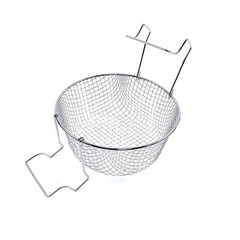 Stainless Steel Cooking Basket for Frying Rinsing Draining and Steaming Tasks